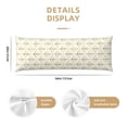 thumbnail image 3 of Picia White And Gold Geometry Body Pillow Cover - Super Soft Microfiber 20x54 Body Pillow Case - Envelope Closure, Wrinkle, Stain Resistant Body Pillow Cover,Elegant Bedding, 3 of 8