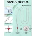 thumbnail image 6 of VESITIM Cross Necklace 925 Sterling Silver Religious Pendant for Women Heart Shaped Created Ruby July Birthstone Jewelry Gifts, 6 of 7