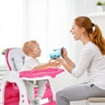 thumbnail image 2 of Baby High Chair, 4-in-1 Convertible Baby Highchair/Booster Seat/Toddler Recliner Chair/Table and Chair Set, Footrest & Safety Harness, 3-Position Adjustable Feeding Tray for Infant(Pink), 2 of 10