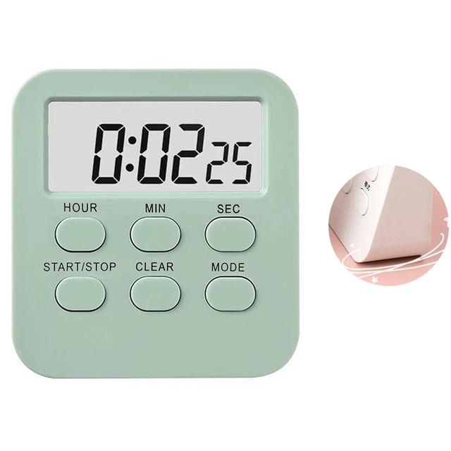 enjoywould Countdown Timer Large Screen Display Magnets Adjustable Silence Simple Operation Switchable Efficient Timing Red Light Flashing Alert Child Self-Regulation Learning Timer for Students
