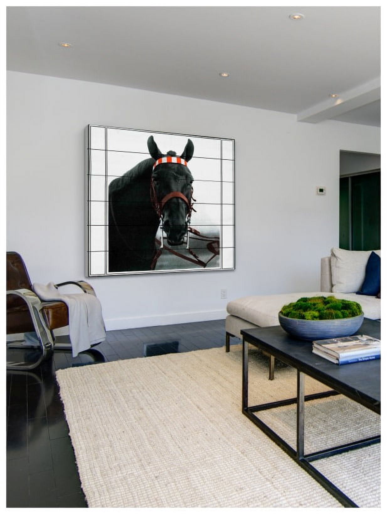 "Journal Horse" Painting Print on White Wood