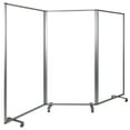 thumbnail image 3 of Emma + Oliver Transparent Acrylic Mobile Partition with Lockable Casters, 72"H x 36"L, 3 of 13