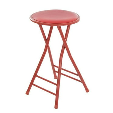 24 x 14.5 in. Home Collection Cushioned Folding Stool - Red