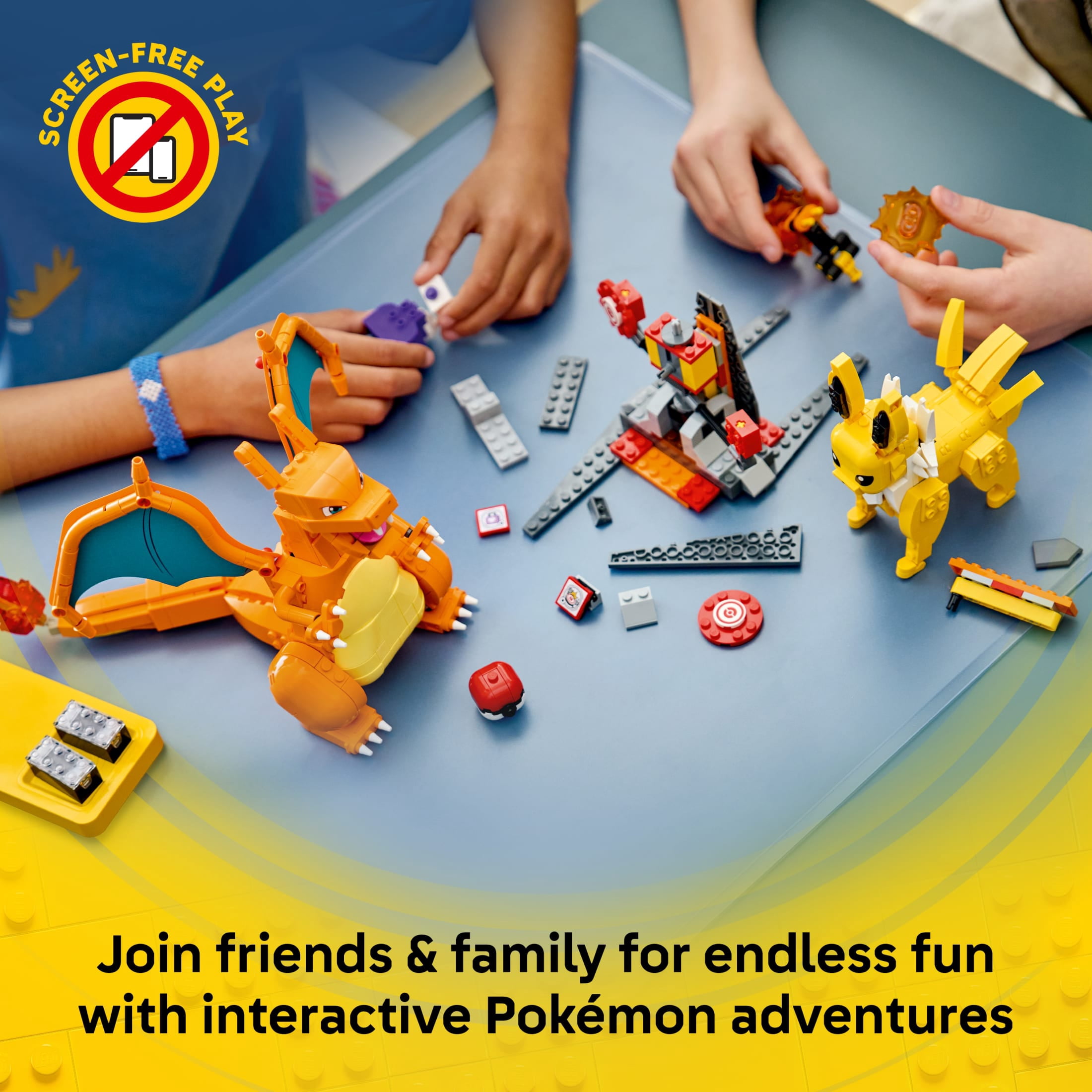 LEGO Pokémon SMART Play: Charizard vs. Jolteon Ultimate Battle - All-in-One Set with 2 SMART Bricks, 4 Tags, 2 Figures & Charger - Interactive Toy - Gift for Boys and Girls, Ages 8+ - 72167