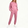 thumbnail image 6 of Lumtrix Womens 2 Piece Outfits Lounge Hoodie Sweatsuit Sets Oversized Sweatshirt Baggy Fall Comfy Sweatpants with Pockets Pink S, 6 of 8