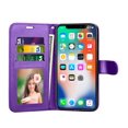 thumbnail image 4 of Tekcoo Wallet Phone Case For iPhone Xs Max / iPhone XR, Luxury PU Leather [Purple] ID Cash Credit Card Slot Holder Carrying Folio Flip Cover [Detachable Magnetic Hard Case] & Kickstand & Hand Strap, 4 of 8