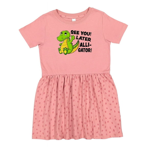 Inktastic See You Later Alligator Girls Toddler Dress