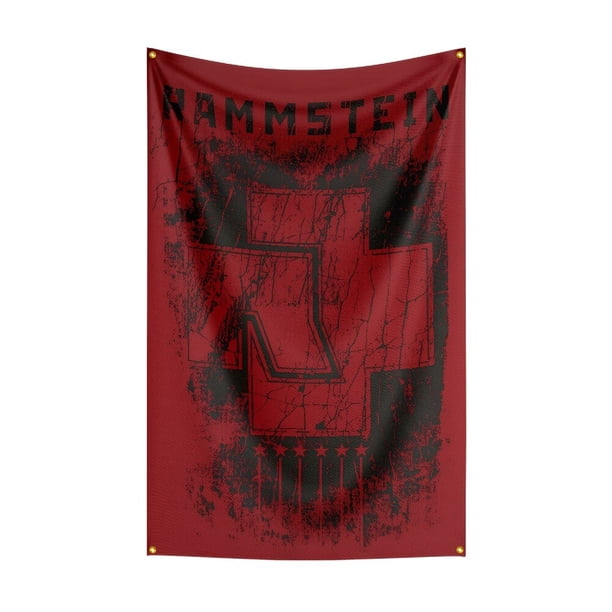 Bandera de banda de Rock Rammste de 3x5 pies, impresión Digital de poliéster, recuerdo musical, pancarta para Decoración
