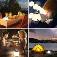 thumbnail image 3 of [2 Pack] Solar Camping Light, LED Camping Light, Rechargeable with USB Cord, Foldable, 3 Dimming Modes for Outdoor Hiking Fishing Tent Garden (Black), 3 of 5