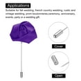 thumbnail image 5 of Uxcell 12 Pcs Groom Boutonnieres Rose Boutonnieres Pins for Men Wedding Ceremony Formal Party, Dark Purple, 5 of 5