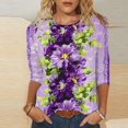 thumbnail image 1 of Camisetas Sentuca para mujer con Alzheimer (2024), camisetas gráficas, blusas de manga 3/4, moradas, talla XXL, 1 of 4