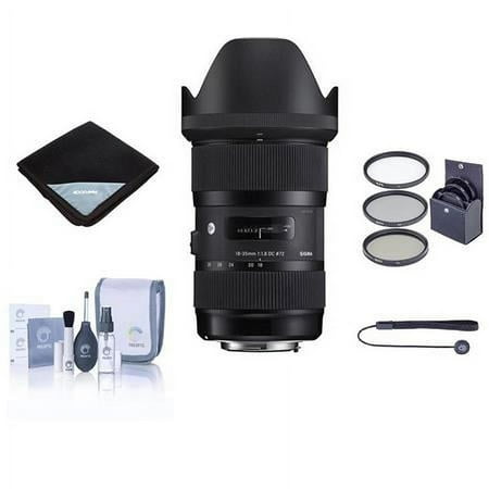 UPC: 0840014130535 | 18-35mm f/1.8 DC HSM ART Lens for Canon EF  Bundle with ProOptic 72mm Filter Kit  Cleaning Kit  Cap Tether  Lens Wrap
