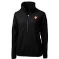 thumbnail image 2 of Women's Cutter & Buck  Black Texas Longhorns Vault Cascade Eco Sherpa Fleece Half-Zip Pullover Jacket, 2 of 3