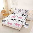thumbnail image 2 of Erosebridal Kawaii Princess Bow Bed Sheets for Boys Girls, Cute Star Print King Sheets, 4-Piece, 2 of 6