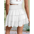 thumbnail image 4 of Womens Summer Flowy High Waist Ruffle Casual Cute Boho Beach Short Skirts Built-in Shorts White XL, 4 of 7