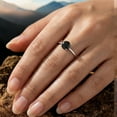 thumbnail image 4 of KEEVA JEWELS 1.00 and 1.50 Carat Black Round Diamond Solitaire Engagement Ring for Women Made in Rose Gold Plated Silver Size 5.5, 4 of 5