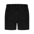thumbnail image 3 of Pantalones cortos de mezclilla for mujer de talle alto con cordón elástico en la cintura elástica de moda Jorts de mezclilla pantalones cortos de verano, 3 of 7