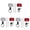 6 Pack, variant on 6/4/2 Pieces Bike Front and Rear Wheel Spoke Reflectors for Handlebar and Seatpost Bicycle Cycling Safety Warning Reflectors Red and White