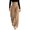 *Khaki, variant on VBVC Women's High V-Waist Pleated Yoga Pants , Wide Leg Trousers For Women , Ladies' Stretchy Lounge Bottoms with Pockets, S-2XL
