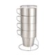 thumbnail image 2 of 4 tazas de , acero inoxidable de doble capa con hierro para mantener las s calientes o frías durante apilable tazas de shamjiam Taza de café, 2 of 7