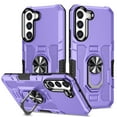 thumbnail image 3 of Military Grade Drop Impact for Samsung Galaxy S21 Plus Rugged Case, 360 Metal Magnetic Car Rotating Ring Kickstand Holder Armor Heavy Duty Shockproof Case For Samsung Galaxy S21 Plus,Purple, 3 of 9