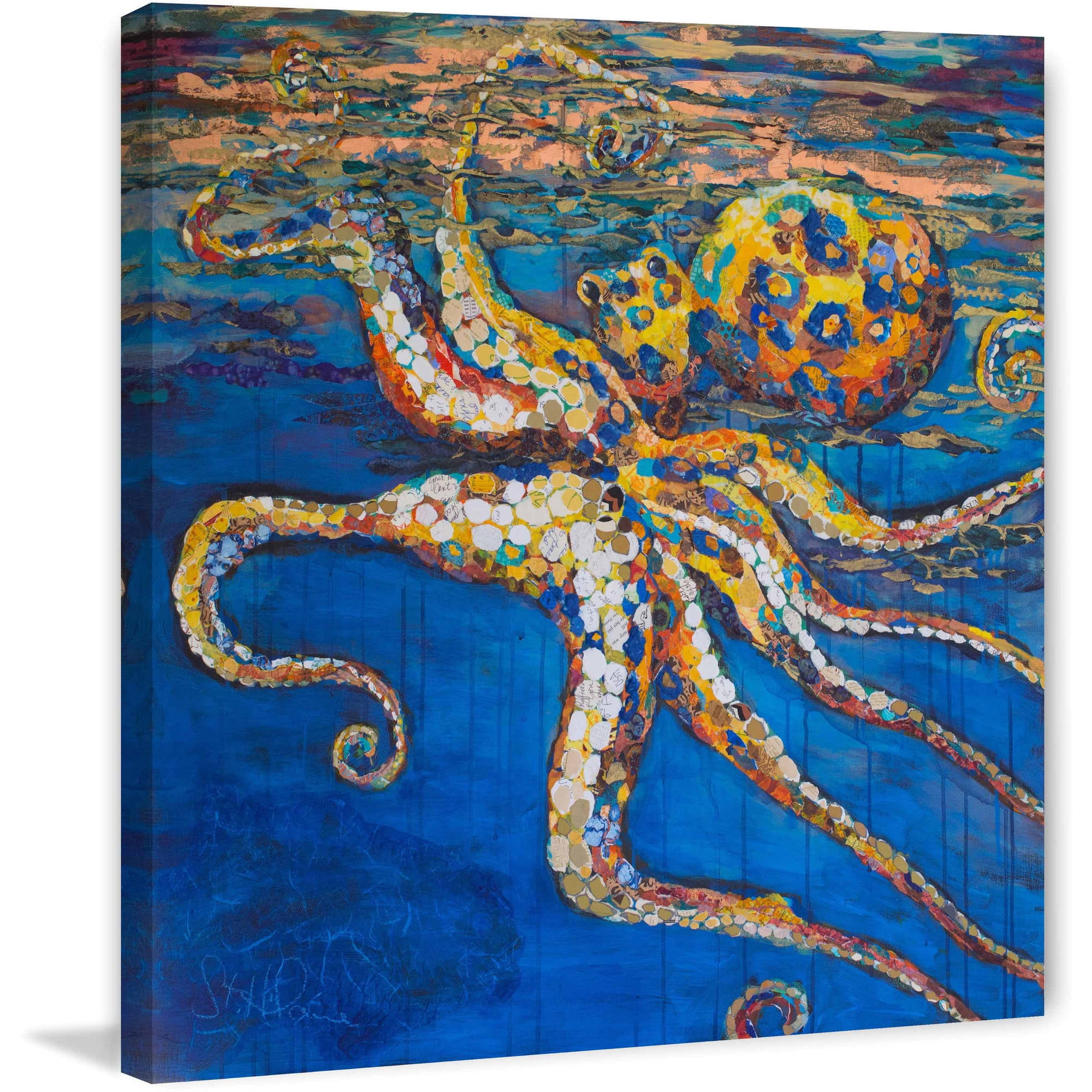 "Beneath the Sea" Painting Print on Wrapped Canvas