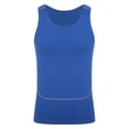 thumbnail image 4 of Hansber Adult Man Sleeveless Swim Tank Top Quick Dry Sports Rash Guard Tee Shirt Fitness Vest Blue 3XL, 4 of 7