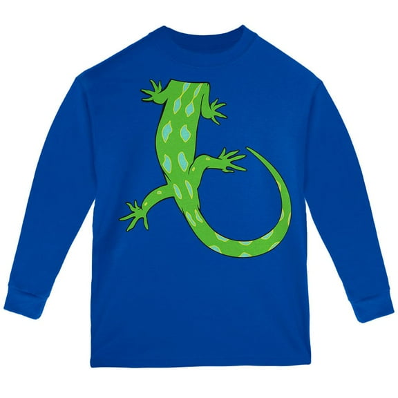 Halloween Lizard Body Costume Youth Long Sleeve T Shirt Royal YSM