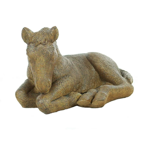 Solid Rock Stoneworks Foal Baby Horse Stone Statue 9" Tall Tobacco Color