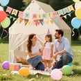 thumbnail image 2 of Kids Play Tent with Star Light and Padded Mat, Playhouse for Kids, Neutral Color Play Room Furniture, Indoor Bed Tent Gift Toys for Toddle 3,4,5,6-Year-Old Girls,Boys, Girls,, 2 of 15