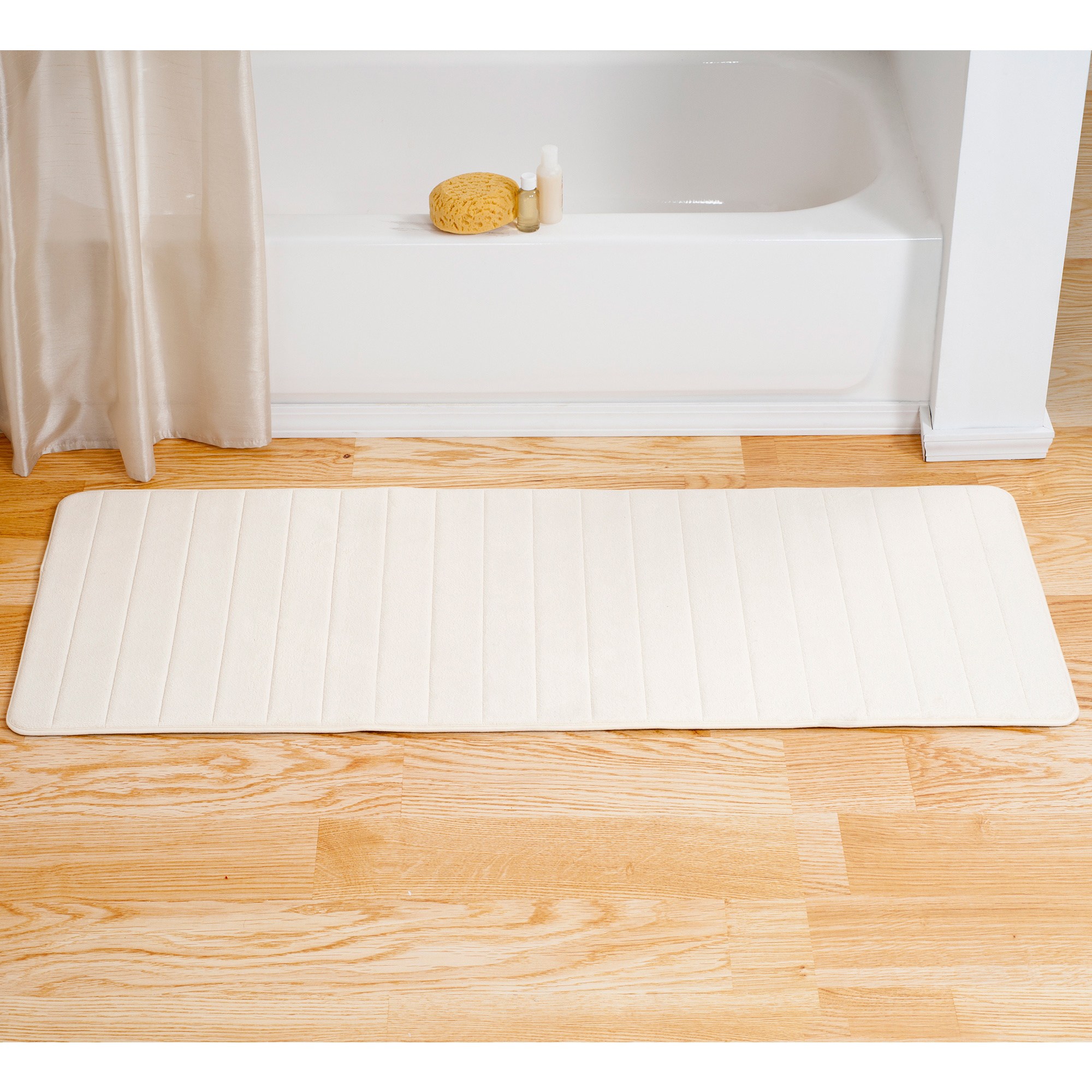 Windsor Home 24x60inch Striped Extra Long Memory Foam Bath Mat