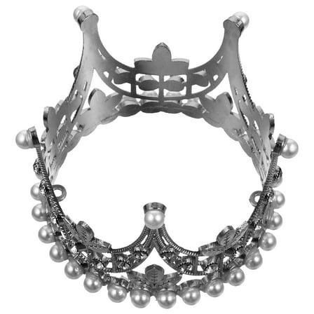 BESTYASH worgeous silver crown topper romantic cake decoration baking