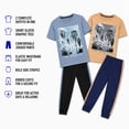 thumbnail image 5 of Pro Athlete Boys Sweatsuit Set Short Sleeve Crewneck Graphic Tees & Tricot Jogger Sweatpants 4 Piece, 5 of 7