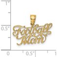 thumbnail image 3 of 14K FOOTBALL MOM Charm Yellow Gold Polished Gorgeous Vibrant Timeless Designed for those who cherish timeless beauty, 3 of 4