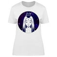 thumbnail image 1 of Aquarius Zodiac Sign Girl Face T-Shirt Women -Image by Shutterstock, Female Small, 1 of 2
