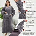 thumbnail image 4 of REDESS Oversized Wearable Blanket Hoodie Sweatshirt for Adults Women Men-Dark Grey, 4 of 8