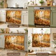 thumbnail image 5 of Fall Deer Oven Skirt for Farmhouse Kitchen Décor, Retro Country Wildlife Maple Pumpkins Oven Curtain Tie Top Decorative Stove Skirt, Cabinet Dish Washer Curtains with 8 Ribbon Ties 27"x20", 5 of 8