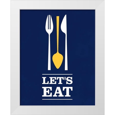 Duncan Genesis 26x32 White Modern Wood Framed Museum Art Print Titled - Lets Eat