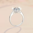 thumbnail image 2 of 2-3 Carat 18K White Gold Moissanite Rings for Women Gift D Color VVS1 Clarity Diamond Engagement Rings S925 Sterling Silver Ring jewelry Moissanite Wedding Bands with Certificate, 2 of 8