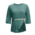 thumbnail image 6 of Guieoi Womens Tops Plus Size Trendy Women's Casual Print Round Neck 3/4 Sleeve T-shirt Blouse Green Black*Friday/Cyber*Monday, 6 of 8