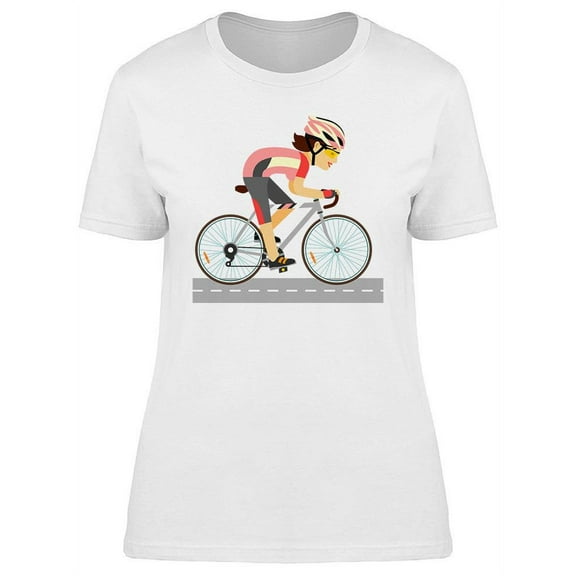 Young Racing Cyclist Girl  T-Shirt Women -Image by Shutterstock, Female x-Large