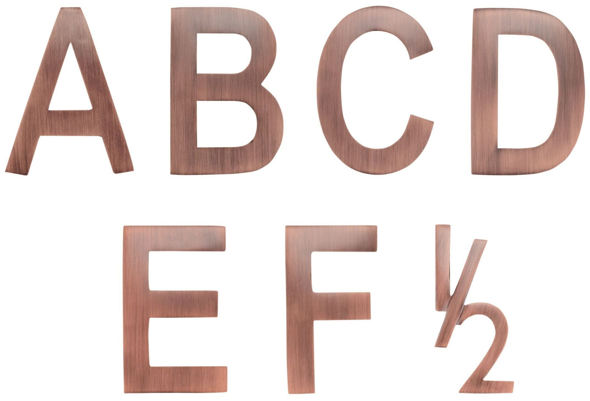 Architectural Mailboxes 3582DC-B 4 in. Brass Floating House Letter B, Dark Aged Copper