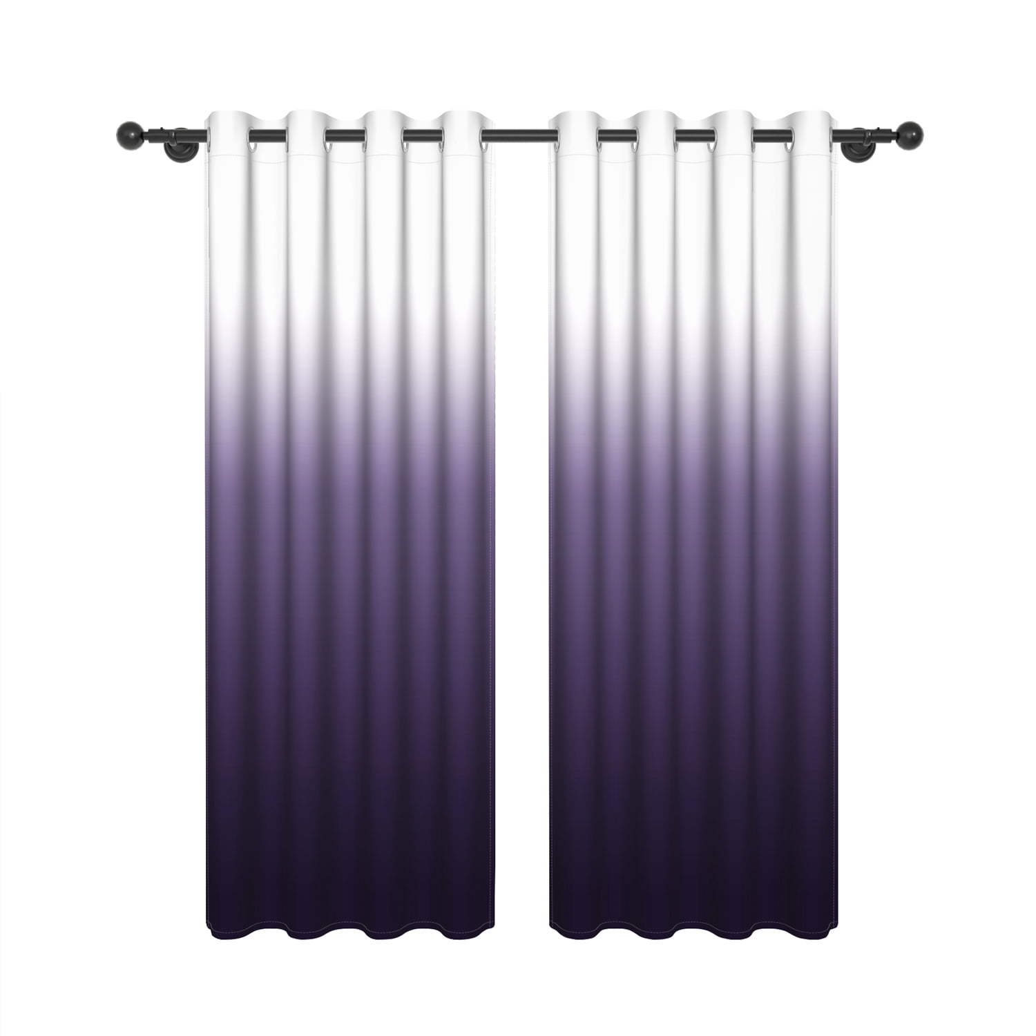 LFEEY Purple Blackout Curtains, Grommet Light Blocking Room Darkening for Bedroom, 52x96 inches, 2 panels