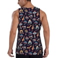 thumbnail image 3 of Fotbe Mushroom Doodle Pattern Men's Quick Dry Workout Tank Top Gym Muscle Tee Fitness Bodybuilding Sleeveless T Shirt Breathable Workout Shirt-Large, 3 of 9