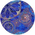 thumbnail image 1 of XINQIHANG Gold and Blue Mandala Flower Round Mouse Pad, Retro Non-Slip Rubber Mousepad Small, Personalized Design Office Accessories Desk Decor Mouse Pad for Computers Laptop, 7.9 x 7.9 Inch, 1 of 6