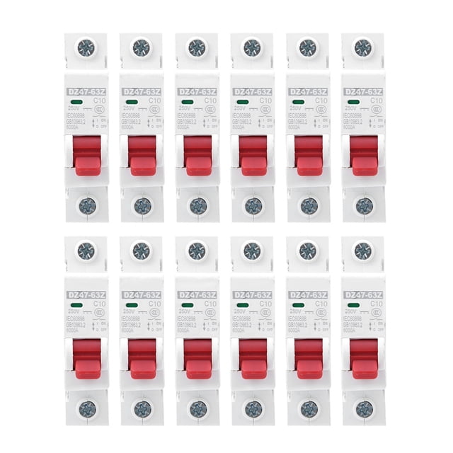 Disjoncteur, 12pcs DZ47-63Z DC250V 1P Équipement de Protection de Circuit Interrupteur à Air de Précision