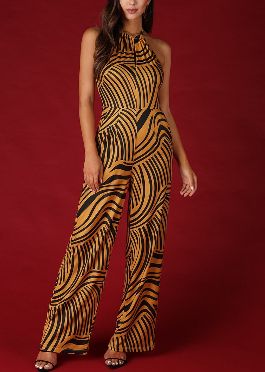 elegant gold jumpsuit