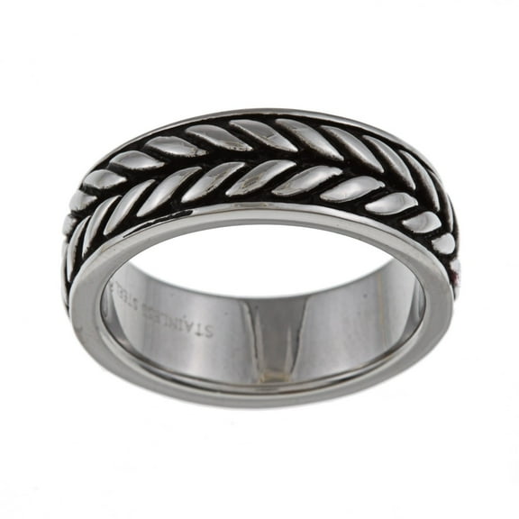 Stainless Steel Men's Braided Design Band