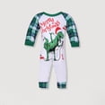 thumbnail image 2 of Conjunto de pijama familiar de 2 piezas cuello redondo estampado de dinosaurio cintura elástica traje diario, 2 of 9