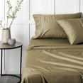 thumbnail image 2 of Lavish Touch Cotton Bamboo 500 Thread Count, Soft and Silky, Breathable 4 piece Sheet Set Queen - Linen, 2 of 11